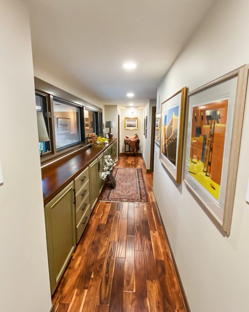 Beautifully painted interior hallway